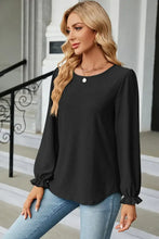 Round Neck Flounce Sleeve T-Shirt Woman T Shirts
