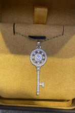 1 Carat Moissanite Platinum-Plated Key Pendant Necklace Necklaces