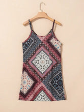Geometric Paisley Print Cami Mini Dress Woman Casual Dress