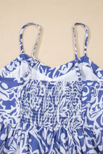 Floral Print Spaghetti Strap High Waist Dress Casual Dresses