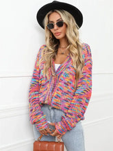 Angel Wings Button Up Dropped Shoulder Cardigan Woman Outerwear