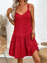 Crisscross Double Spaghetti Straps Tiered Cami Dress Woman Casual Dress