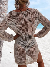 Openwork Tie Neck Cover-Up Swimwear Cover-Ups