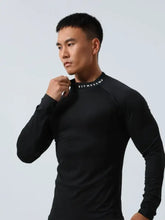 Men's Plus Size Mock Neck Long Sleeve T-Shirt Mens Tops