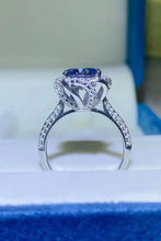 2 Carat Cobalt Blue Moissanite 925 Sterling Silver Ring Rings