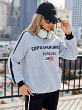 Letter Round Neck Long Sleeve Sweatshirt Woman Sweatshirts