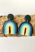Rainbow Shape Dangle Earrings Dark Green One Size Earrings