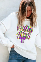 MARDI GRAS Round Neck Long Sleeve Sweatshirt Woman Sweatshirts