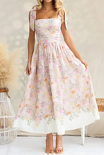 Printed Tie Shoulder Midi Cami Dress Casual Dresses