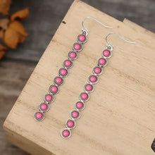 Artificial Turquoise Alloy Bar Earrings Earrings