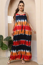 Plus Size Tie-Shoulder Maxi Dress Multicolor Woman Maxi Dress