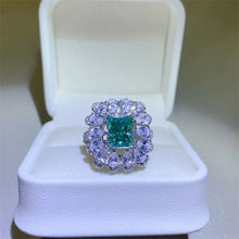 3 Carat Moissanite 925 Sterling Silver Ring Turquoise Rings