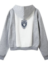 Men's Color Block Letter Graphic Zip-Up Hoodie Mens Tops