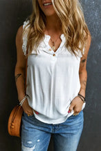 Frill Notched Sleeveless Tank Tanks & Camis