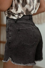 Raw Hem High Waist Denim Shorts Denim Shorts