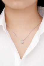 Moissanite Pendant Platinum-Plated Necklace Necklaces