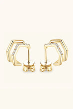 Moissanite 925 Sterling Silver Double-Layered Earrings Earrings