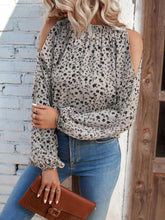 Floral Cold-Shoulder Blouse Woman Blouses