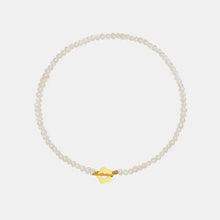 Titanium Steel Pearl Flower Necklace Necklaces