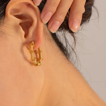18K Gold-Plated Stainless Steel C-Hoop Earrings Earrings