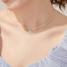 1 Carat Moissanite 925 Sterling Silver Necklace Fine Jewelry