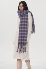 Fringe Plaid Polyester Scarf Scarves