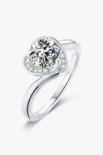 1 Carat Moissanite 925 Sterling Silver Heart Ring Silver Rings