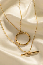Double-Layered Stainless Steel Necklace Gold One Size Necklaces