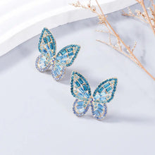 Alloy Inlaid Rhinestone Butterfly Earrings Earrings