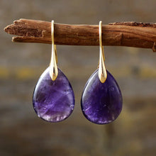 Crystal Dangle Earrings Violet One Size Earrings