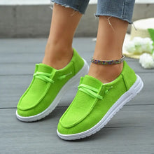 Round Toe Canvas Slip-Ons Woman Loafers