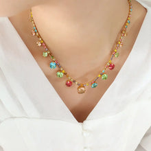 Crystal Copper Chain Necklace Gold One Size Necklaces