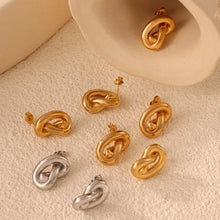Titanium Steel Knot Stud Earrings Earrings