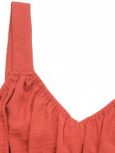 V-Neck Wide Strap Midi Cami Dress Casual Dresses