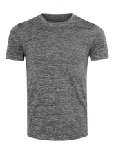 Men's Heathered Casual Round Neck T-Shirt Mens Tops