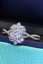 Floral 2 Carat Moissanite Crisscross Ring Rings