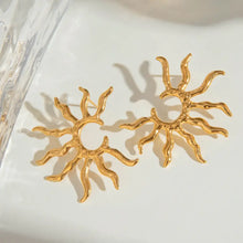 18K Gold-Plated Sun Ray Earrings Earrings