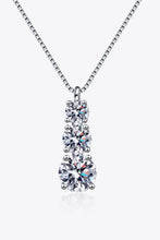 Moissanite Triple-Pendant Necklace Silver One Size Necklaces