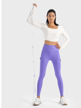Millennia Square Neck Long Sleeve Cropped Sports Top Woman Activewear