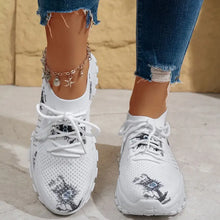 Round Toe Platform Athletic White Woman Athletic Shoes