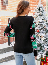 Round Neck Long Sleeve T.Rex Pattern Sweater Sweater Pullovers