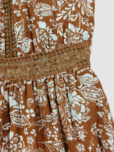 Lace Detail Printed Short Sleeve Midi Dress Casual Dresses