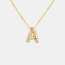 Gold-Plated Bubble Initial Necklace Style A One Size Necklaces