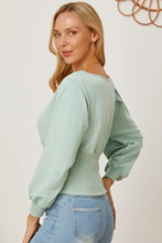 Boat Neck Lantern Sleeve Blouse Woman Blouses