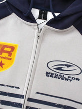 Men's Contrast Drawstring Zip-Up Hoodie Mens Tops