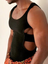 Men's Side Cutout Round Neck Tank Mens Tops