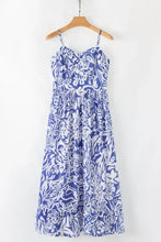 Floral Print Spaghetti Strap High Waist Dress Casual Dresses