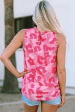 Printed Frill Trim Tank Tanks & Camis