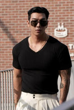 Men's Plus Size V-Neck Short Sleeve T-Shirt Mens Tops