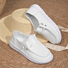 Round Toe Canvas Slip-Ons Woman Loafers